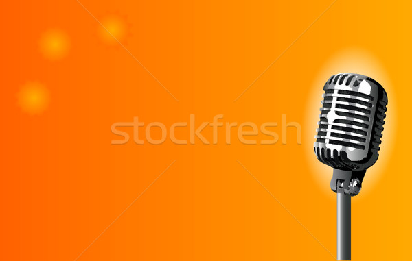 Microphone on Stage Stock photo © Bigalbaloo