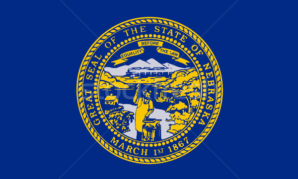 Nebraska bandiera americano disegno sigillo USA Foto d'archivio © Bigalbaloo