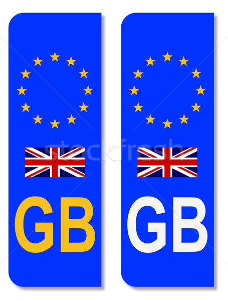 EU Number Plate Identifier For Great Britain Stock photo © Bigalbaloo