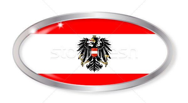 Austrian Flag Oval Button Stock photo © Bigalbaloo