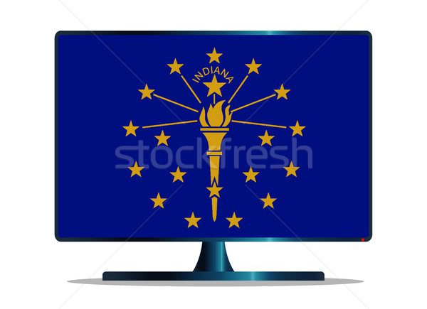 Bandera tv pantalla del ordenador ordenador supervisar Mac Foto stock © Bigalbaloo