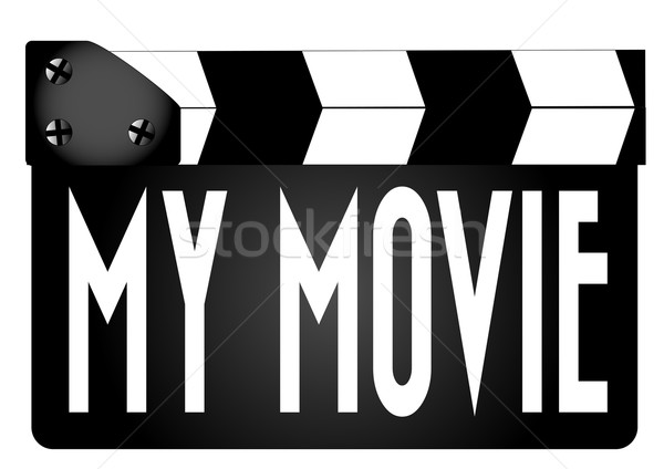 Mój film typowy tekst odizolowany biały Zdjęcia stock © Bigalbaloo