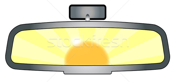 Rear View Mirror Glare Stock photo © Bigalbaloo