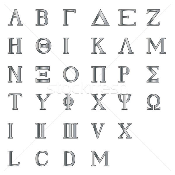 Greek Letters and Numbers Stock photo © Bigalbaloo
