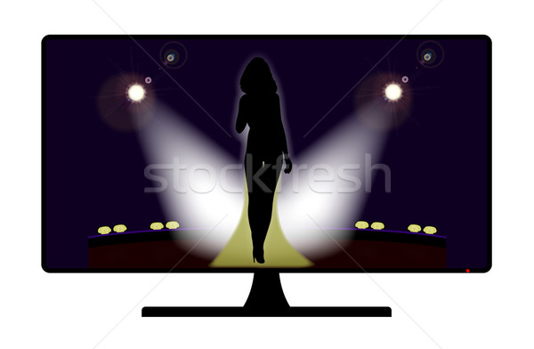 音楽 チャンネル テレビ コンピュータの画面 少女 ステージ ストックフォト © Bigalbaloo