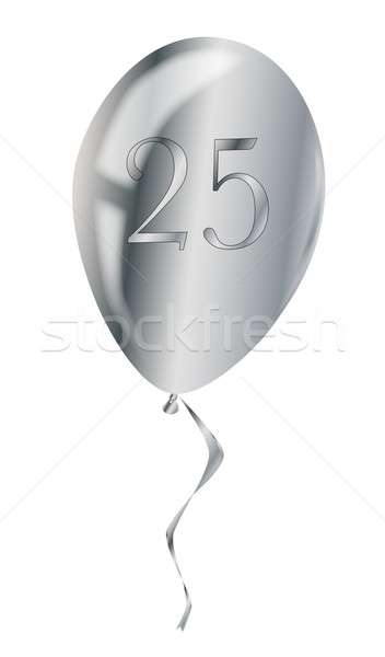 Silver Anniversary Balloon Stock photo © Bigalbaloo