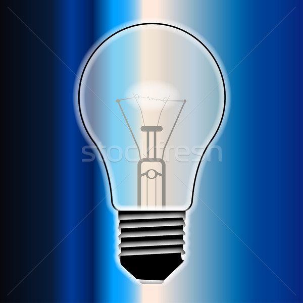 Blue Light Bulb Stock photo © Bigalbaloo