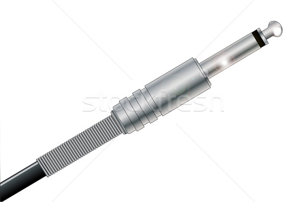 Isolated Guitar Jack Plug Stock photo © Bigalbaloo