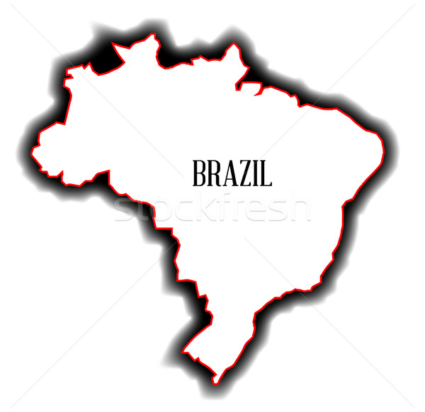 Stock fotó: Brazília · skicc · térkép · dél-amerikai · vidék · grafikus