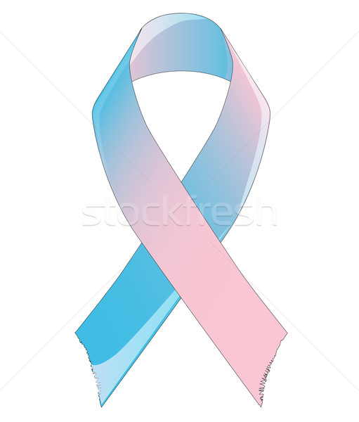 Geboorte bewustzijn lint Blauw roze witte Stockfoto © Bigalbaloo