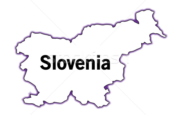 Eslovenia mapa blanco arte dibujo Foto stock © Bigalbaloo