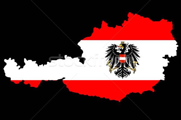 Austrian Flag and Map Stock photo © Bigalbaloo