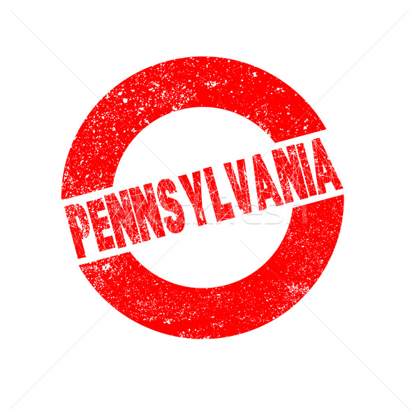 Gumi tinta bélyeg Pennsylvania szöveg Stock fotó © Bigalbaloo