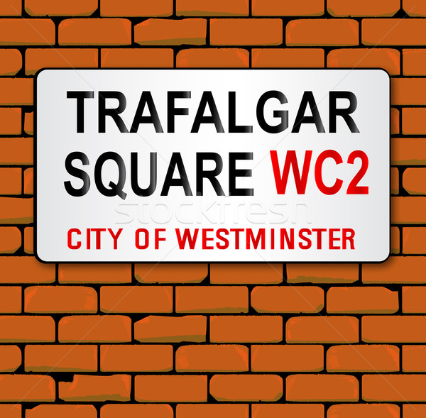 Trafalgar Place Name Sign Stock photo © Bigalbaloo