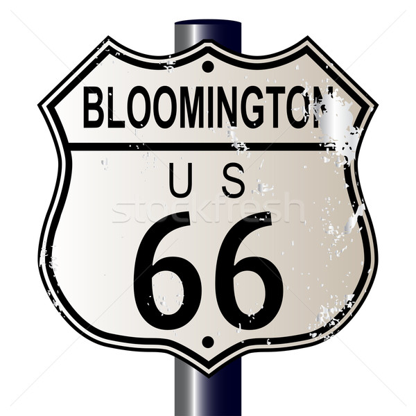 Route 66 знак дорожный знак белый легенда маршрут Сток-фото © Bigalbaloo