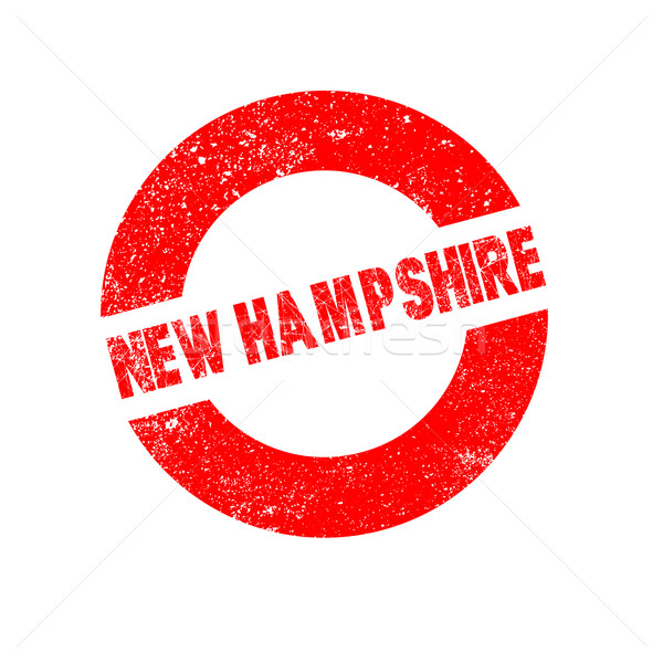 Foto stock: Goma · tinta · sello · New · Hampshire · texto