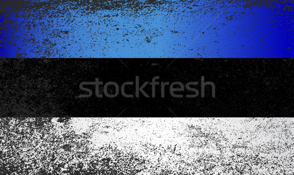 Banderą Estonia grunge efekt Zdjęcia stock © Bigalbaloo
