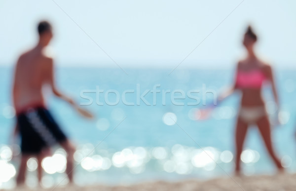 Blurred couple at beach. Stock photo © bigandt