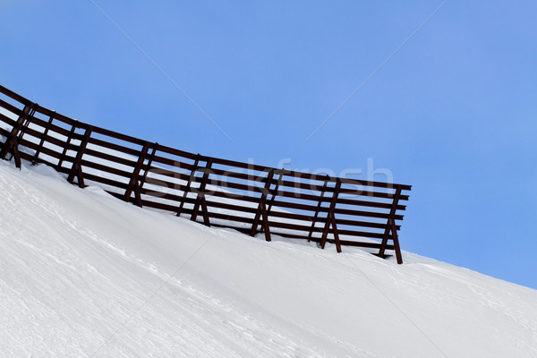 Stok fotoğraf: çit · kar · dağ · kış · kayakçılık · koruma