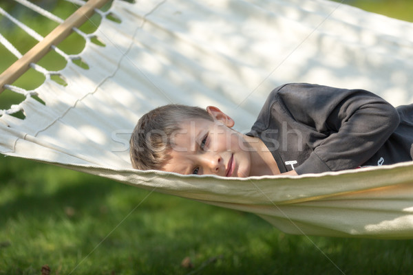 Boy in hammock Stock photo © bigandt