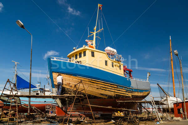 Boot reparatie onderhoud business dok haven Stockfoto © bigandt