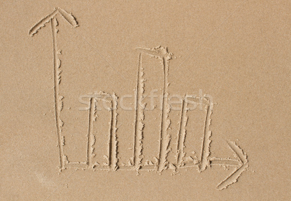 Oszlopdiagram rajzolt homok lezser rajz nedves Stock fotó © bigandt