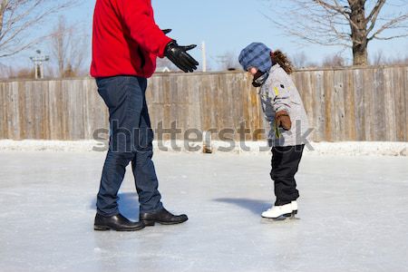 Children at the skating rink Stock photo © bigjohn36