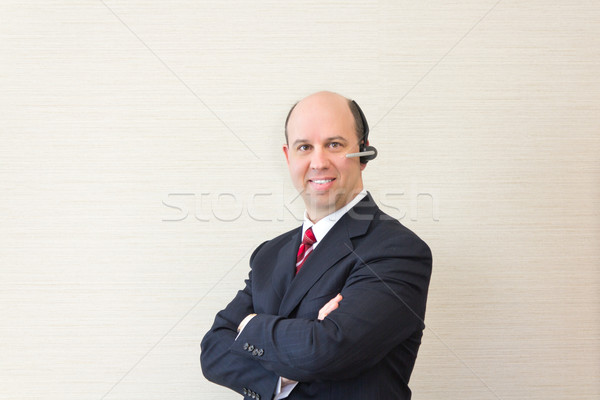Business man with a headset Stock photo © bigjohn36