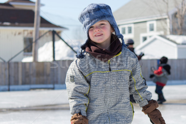 Little girl skating Stock photo © bigjohn36
