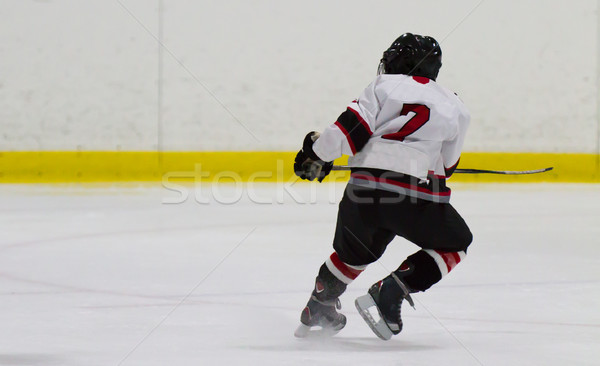 Child playing ice hockey Stock photo © bigjohn36