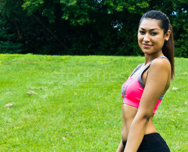 Fit young woman outdoors Stock photo © bigjohn36
