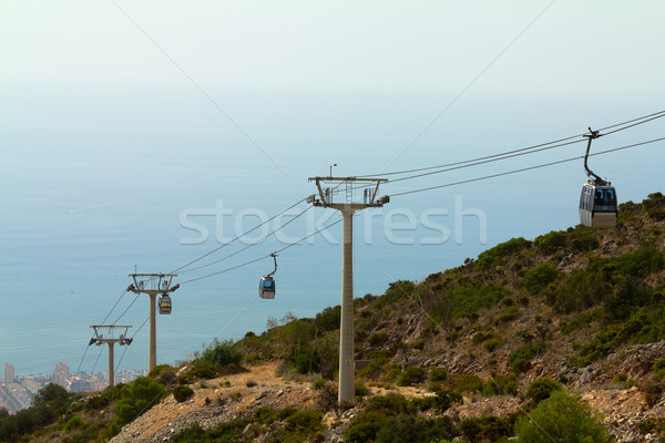 Cableway of city near sea Stock photo © BigKnell