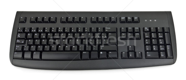 Negru tastatură spaniol izolat alb muncă Imagine de stoc © BigKnell