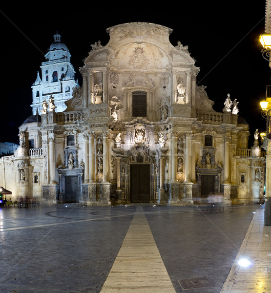 Stockfoto: Kathedraal · kerk · nacht · mengsel · gothic