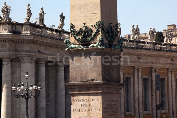 Obelisk Religious Statues Saint Peter's Basilica Vatican Rome Italy Stock photo © billperry