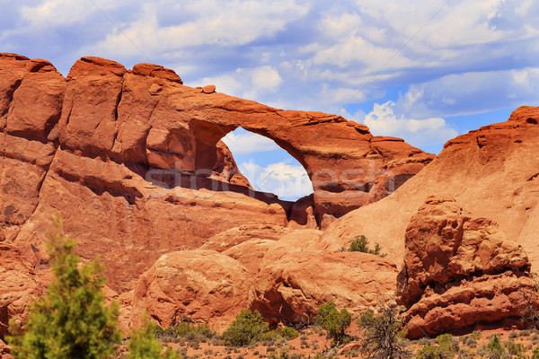 Red Brown Skyline Arch Rock Canyon Arches National Park Moab Uta Stock photo © billperry