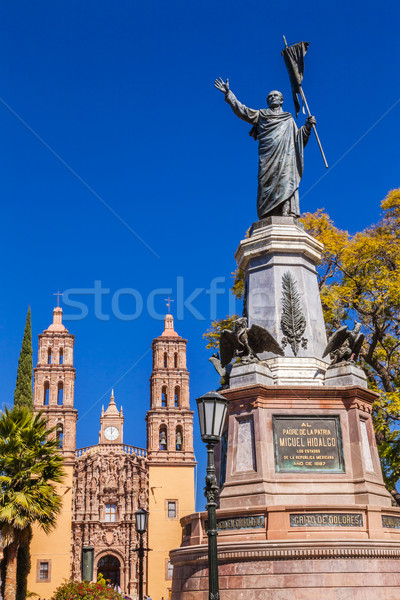 Father Miguel Hidalgo Statue Outside Parroquia Cathedral Dolores Stock photo © billperry