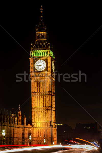 Foto stock: Big · Ben · torre · westminster · puente · casas · parlamento