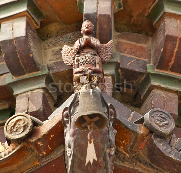 Antigua ángel detalles hierro pagoda Foto stock © billperry