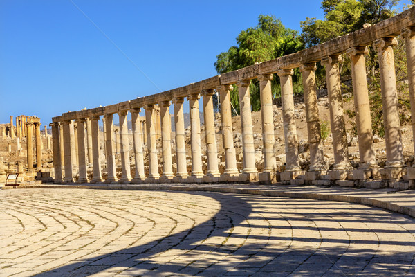 Ovale ionique colonnes anciens romaine ville Photo stock © billperry