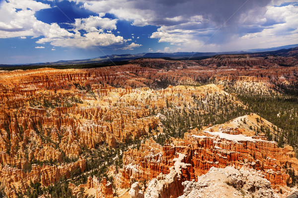 Storm Coming Amphitheater Hoodoos Bryce Point Bryce Canyon Natio Stock photo © billperry
