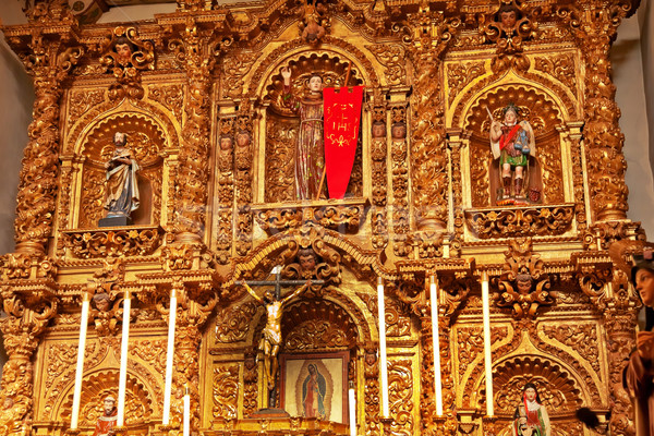 Gouden altaar kapel missie san juan kerk Stockfoto © billperry