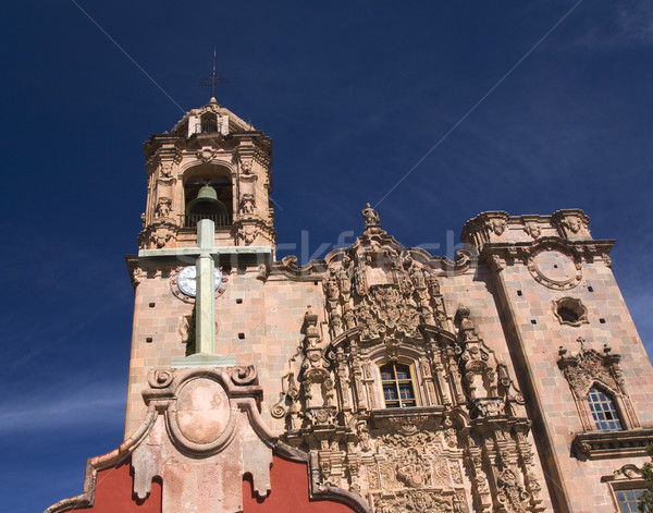 Cross Bell Steeple Valencia Church Guanajuato Mexico Stock photo © billperry