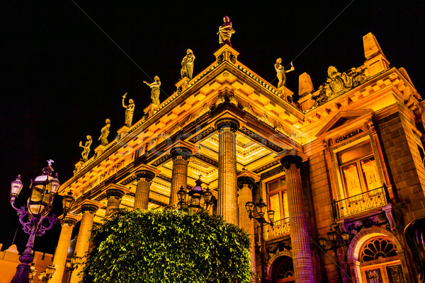Tiyatro Meksika gece Bina şehir sanat Stok fotoğraf © billperry