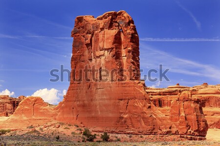 Rood rotsformatie canyon park Utah oranje Stockfoto © billperry