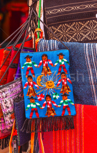 Colorful Mexican Peasant Blankets San Miguel de Allende Mexico Stock photo © billperry