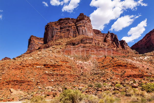 Rock Canyon Butte Outside Arches National Park Moab Utah  Stock photo © billperry