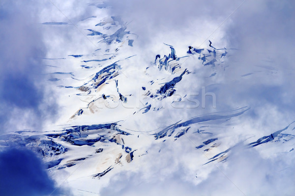 Mount Baker Glaciers Close Up Through Clouds Abstract Artist Poi Stock photo © billperry