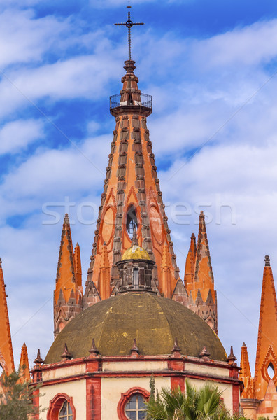 Kilise sokak kubbe Meksika Bina mimari Stok fotoğraf © billperry