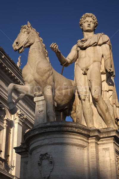 Statue Verteidiger Rom Hügel Italien Republik Stock foto © billperry
